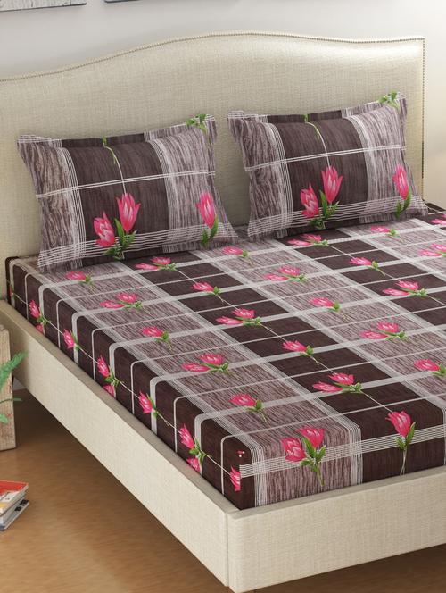  cotton double bedsheets with 2 pillow covers - 17144905 - Very Small Image - 1