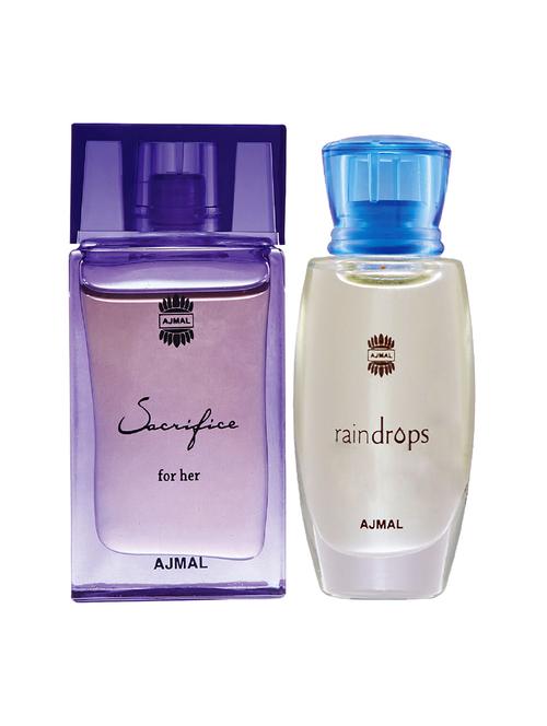 ajmal sacrifice for her cp 10ml for women and raindrops cp 10ml for women + 2 parfum testers free - 17147022 - Very Small Image - 1