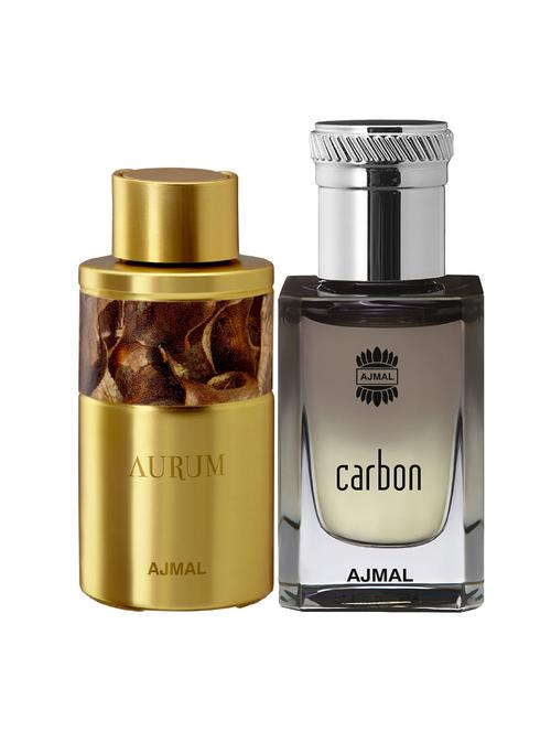 ajmal aurum cp alcohol-free attar 10ml for women and carbon cp alcohol-free attar 10ml for men + 2 parfum testers free - 17147092 - Very Small Image - 1