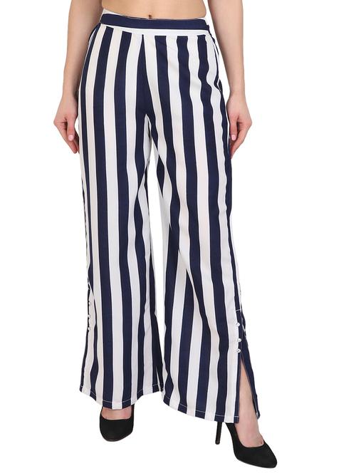 high rise striped palazzo  - 17149119 - Very Small Image - 1