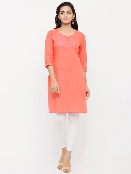 embroidered straight kurta - 17149338 - Very Small Image - 1