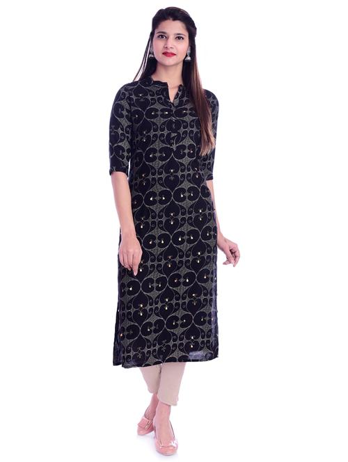 printed straight kurta - 17149381 - Very Small Image - 1