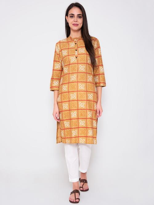 printed straight kurta - 17149714 - Very Small Image - 1