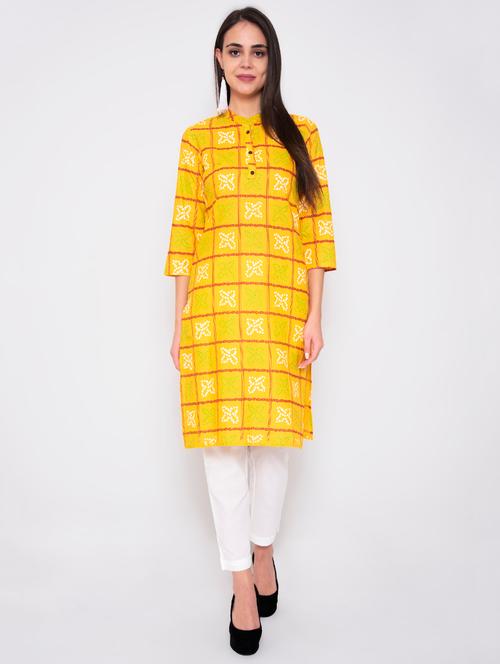 printed straight kurta - 17149717 - Very Small Image - 1