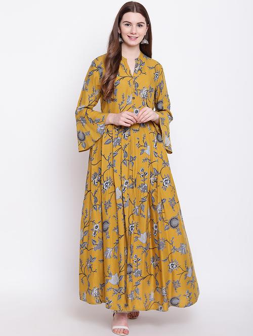 floral flared kurta - 17151735 - Very Small Image - 1