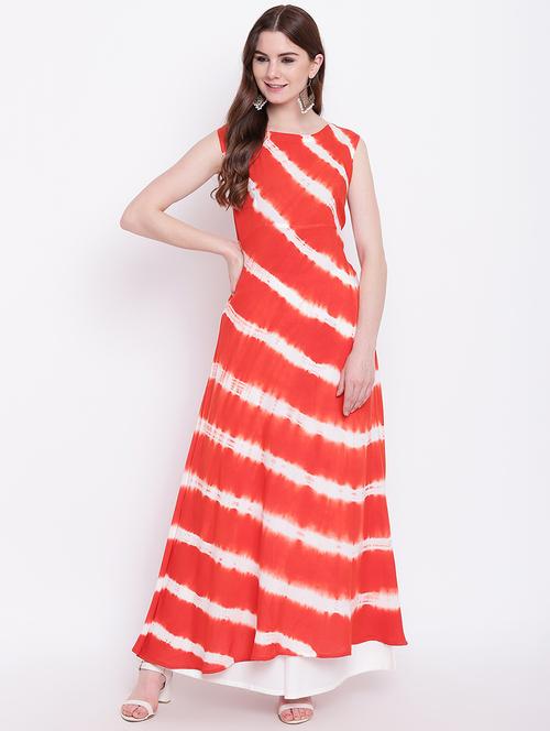 tie & dye flared kurta - 17151769 - Very Small Image - 1