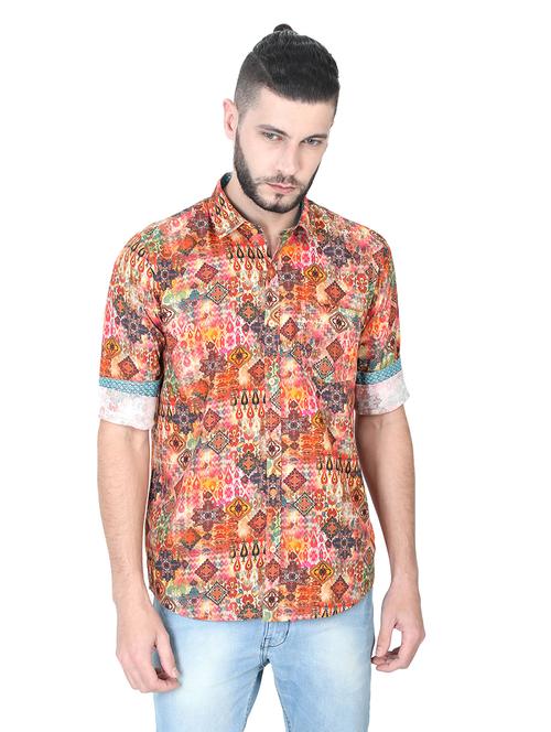 multi colored printed casual shirt - 17153336 - Very Small Image - 1