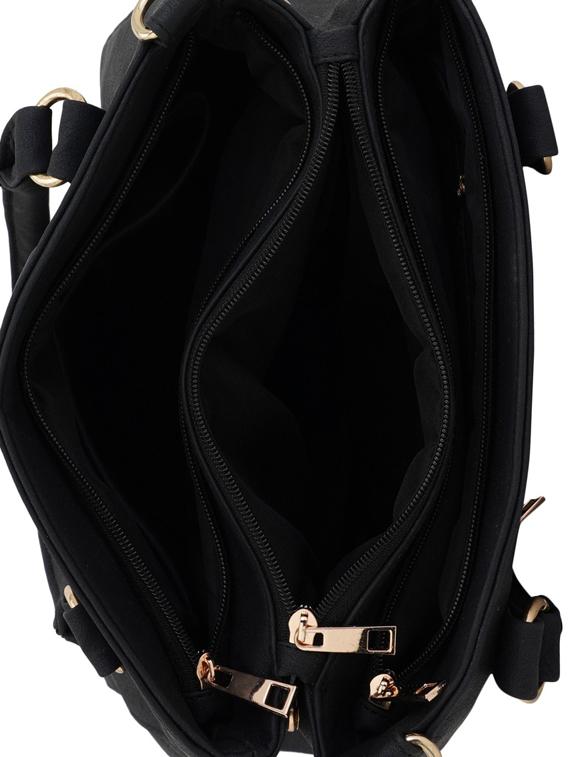 black leatherette (pu) handbag - 17153490 - Standard Image - 2