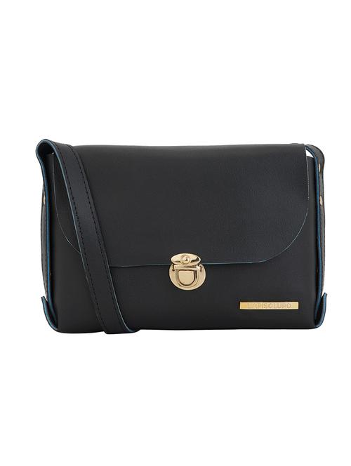 black solid regular sling bag - 17153585 - Very Small Image - 1