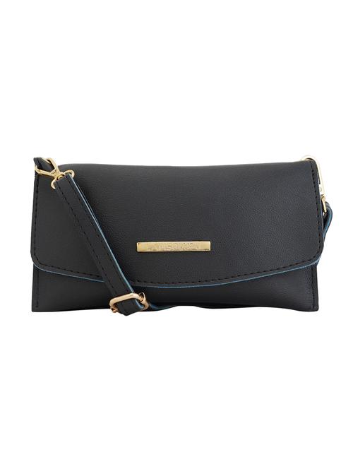 black solid regular sling bag - 17153590 - Very Small Image - 1