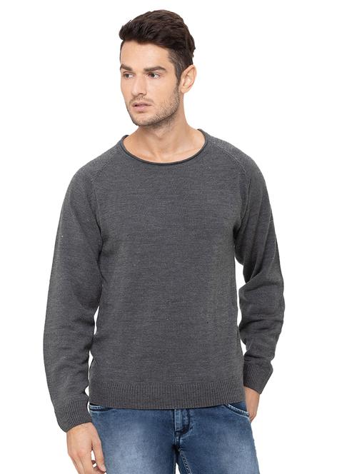 grey solid acrylic pullover - 17154683 - Very Small Image - 1