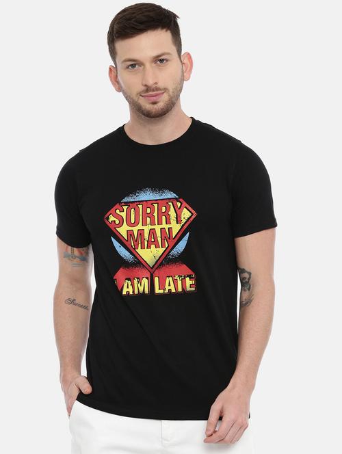 men typographic printed round neck t-shirt - 17154914 - Very Small Image - 1