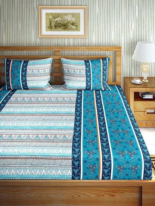 cotton double bedsheet with 2 pillow covers - 17155890 - Very Small Image - 1