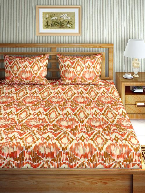 cotton double bedsheet with 2 pillow covers - 17155898 - Very Small Image - 1