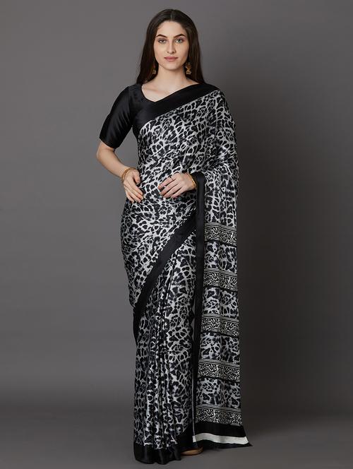 animal printed saree with blouse - 17157890 - Very Small Image - 1