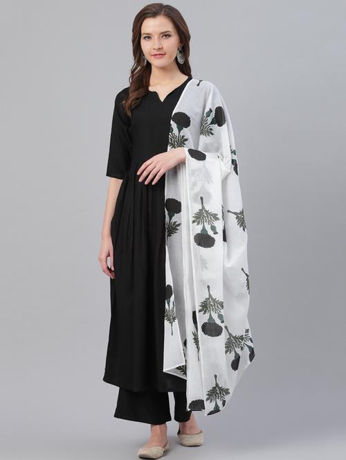 solid kurta suit set  - 17158235 - Very Small Image - 1