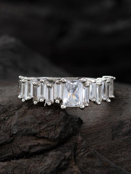 white brass finger  ring - 17159110 - Very Small Image - 1