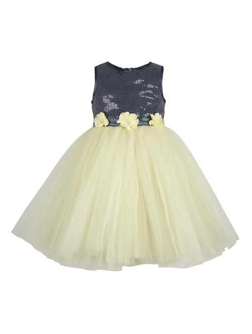 yellow polyester frock - 17159687 - Very Small Image - 1