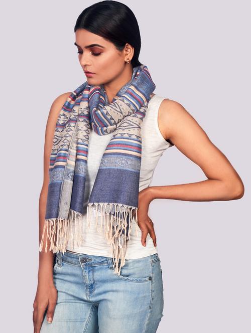 blue printed stole - 17159846 - Very Small Image - 1