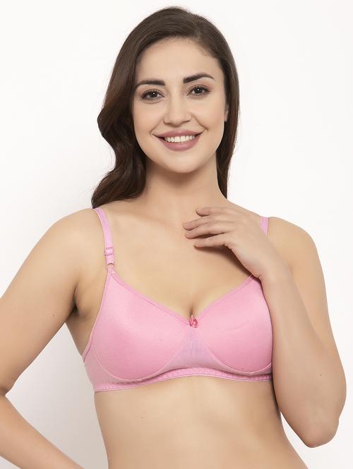 pink cotton push up bra - 17160072 - Very Small Image - 1