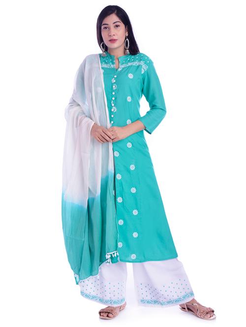 embroidered suit set - 17161277 - Very Small Image - 1