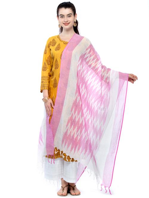 pink cotton dupatta - 17161608 - Very Small Image - 1