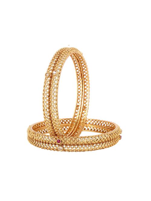 gold tone  gold plated bangles - 17161939 - Very Small Image - 1