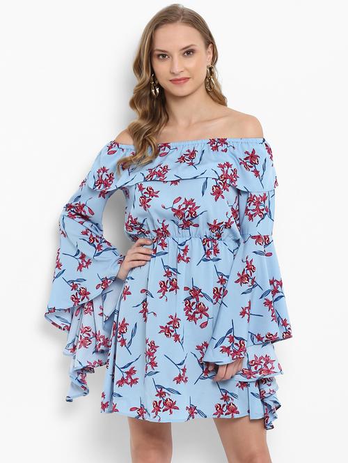 off shoulder floral a-line dress  - 17163897 - Very Small Image - 1