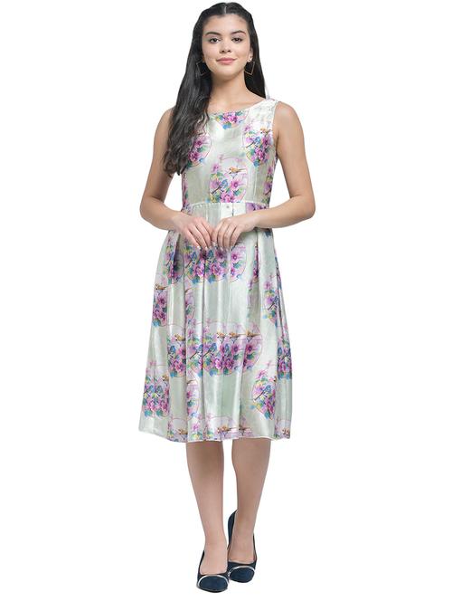 green satin lycra dress - 17164717 - Very Small Image - 1