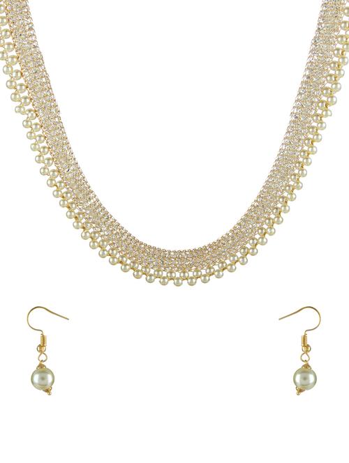 gold metal necklaces and earring - 17165764 - Very Small Image - 1