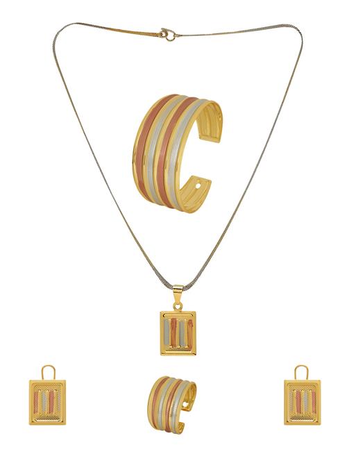 multi colored metal earring and  pendants set - 17166202 - Very Small Image - 1