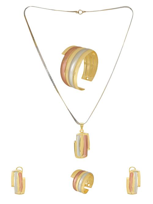 multi colored metal earring and  pendants set - 17166203 - Very Small Image - 1