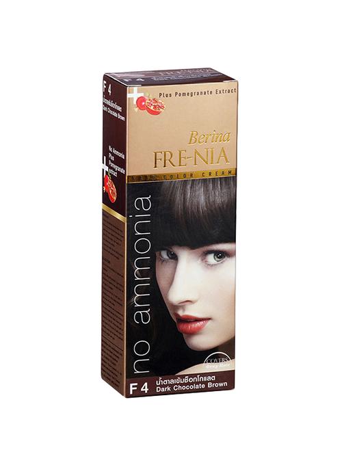 berinaf4  dark chocolate brown fre-nia hair color cream 60gm - 17166437 - Very Small Image - 1