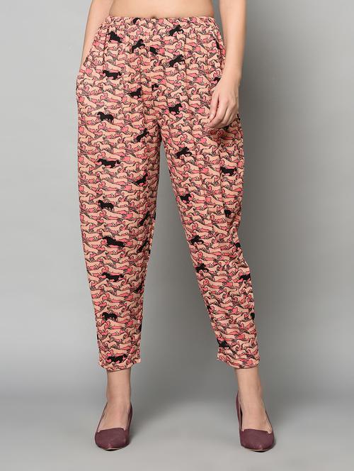 high rise printed trouser  - 17170753 - Very Small Image - 1