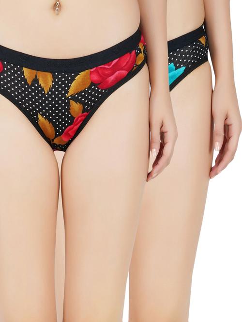 set of 2 mid rise printed regular panty - 17172725 - Very Small Image - 1