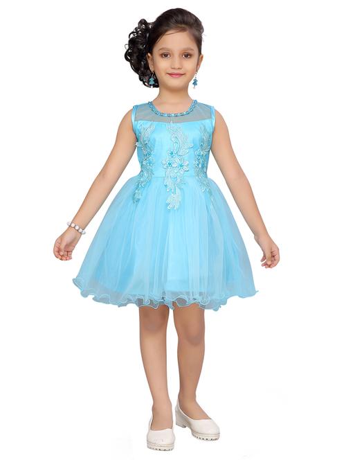 girls round neck sleeveless frock - 17176860 - Very Small Image - 1