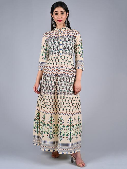 printed anarkali ethnic dress - 17182105 - Very Small Image - 1