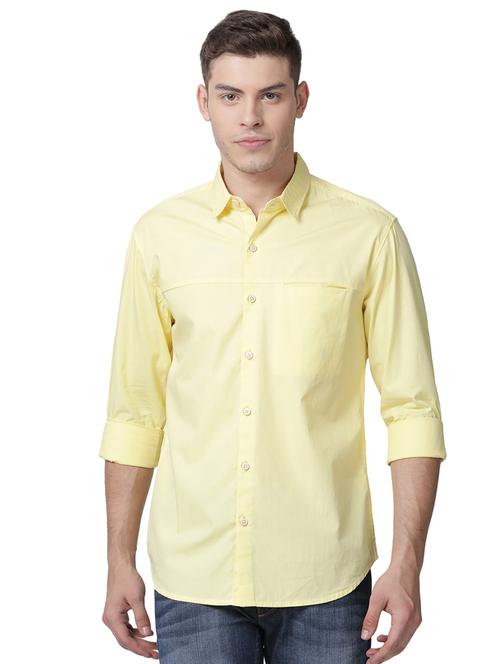 yellow solid casual shirt - 17182940 - Very Small Image - 1