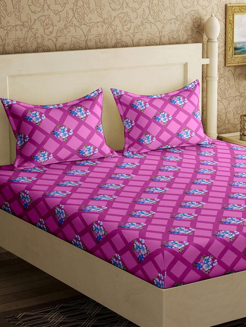   cotton double bedsheet with 2 pillow covers - 17184997 - Very Small Image - 1