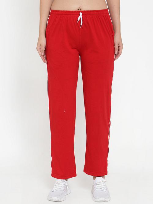 red hosery yoga pants track - 17190038 - Very Small Image - 1