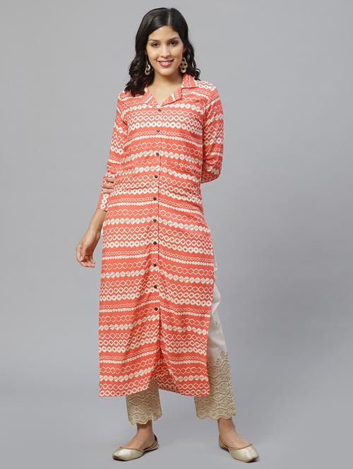 printed kurta palazzo set - 17192462 - Very Small Image - 1