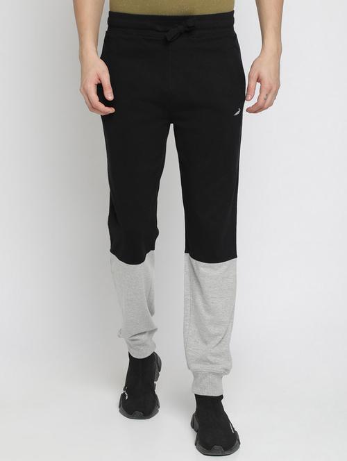 black color block cotton jogger - 17194167 - Very Small Image - 1