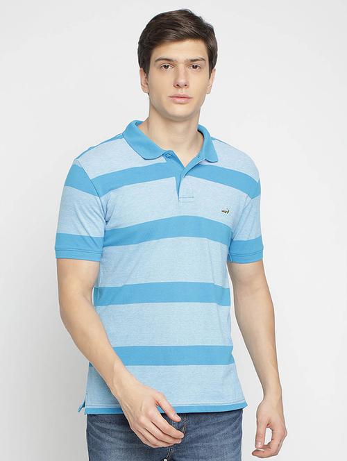 blue striped polo t-shirt - 17194203 - Very Small Image - 1