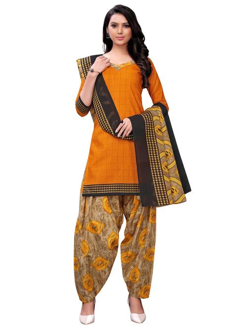 printed churidaar unstitched suit - 17194252 - Very Small Image - 1