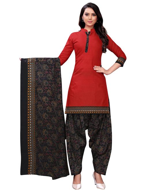 printed churidaar unstitched suit - 17194253 - Very Small Image - 1