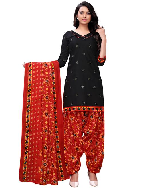 printed churidaar unstitched suit - 17194256 - Very Small Image - 1