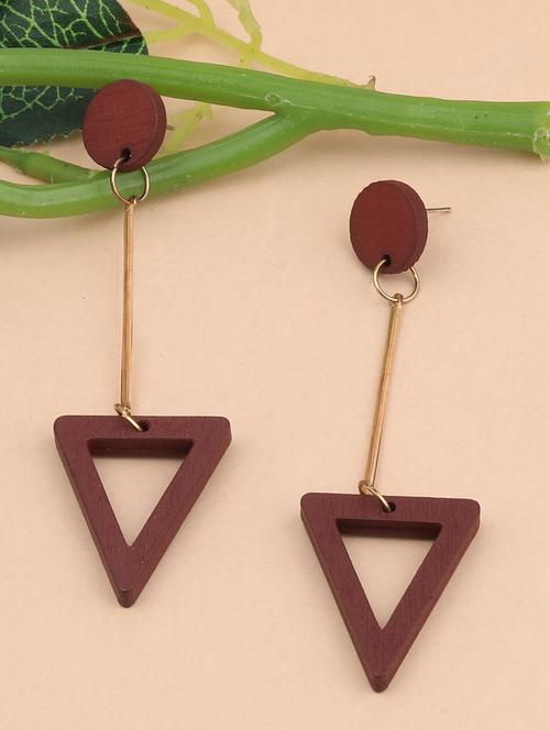 red metal drop earring - 17194436 - Very Small Image - 1