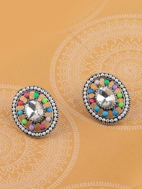 multi colored metal studs earring - 17194482 - Very Small Image - 1