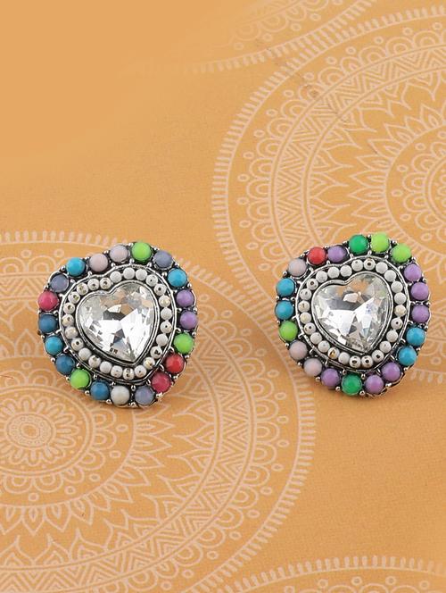 multi colored metal studs earring - 17194488 - Very Small Image - 1