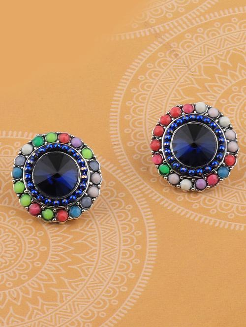 multi colored metal studs earring - 17194503 - Very Small Image - 1